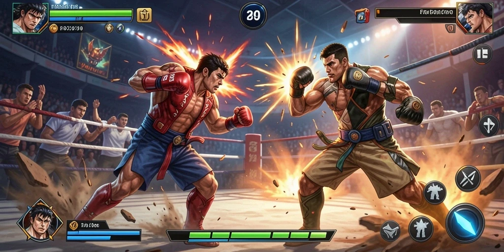 Gameplay ADI99 menampilkan pertarungan seru dengan karakter ikonik.
