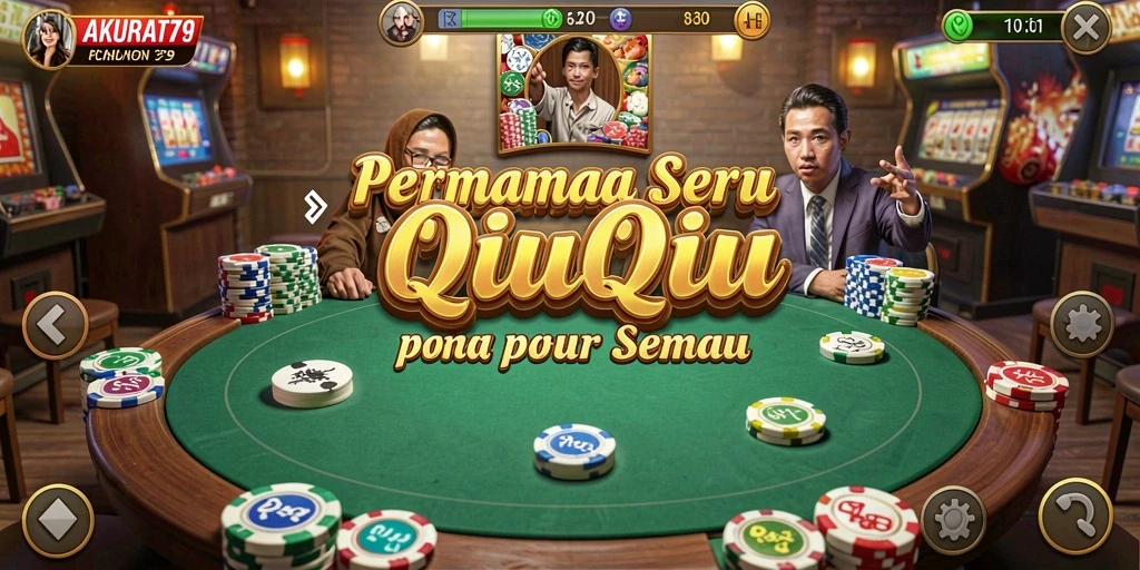 Screenshot gameplay AKURAT79 yang menampilkan momen seru QiuQiu.