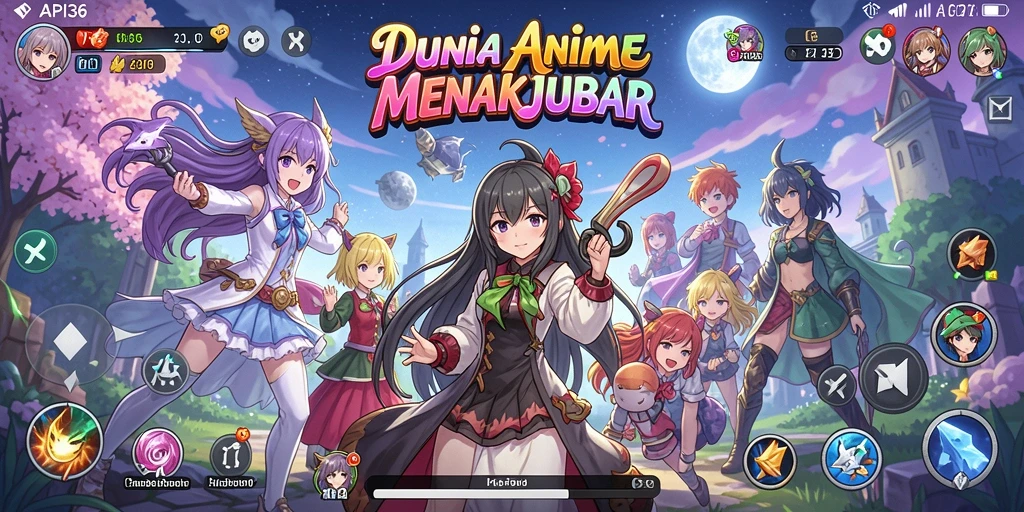 Gameplay menarik di dunia Anime dengan karakter ikonik.