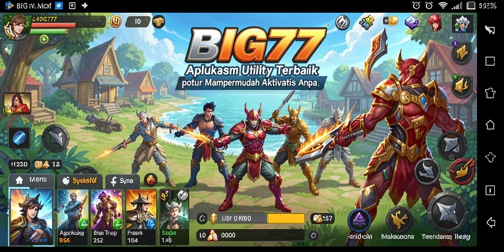 Screenshot utama BIG77 menampilkan antarmuka pengguna yang menarik dan fitur yang bermanfaat.