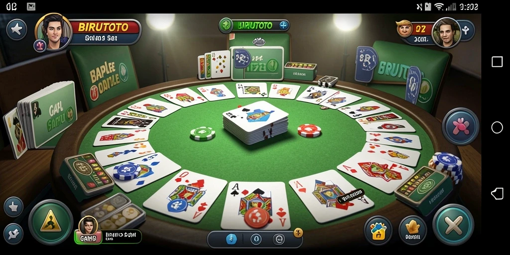Screenshot BIRUTOTO menampilkan gameplay Gaple yang seru dan menyenangkan.