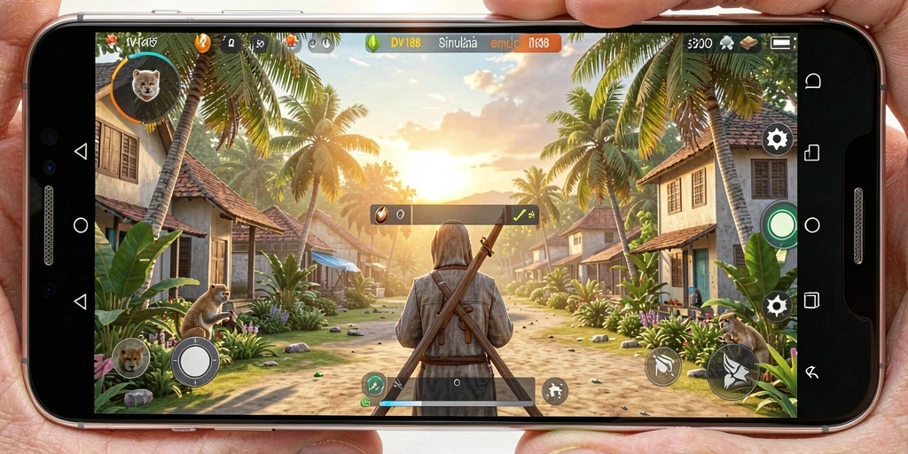 Tampilan gameplay yang menarik dari DV188 dengan berbagai karakter dan misi.