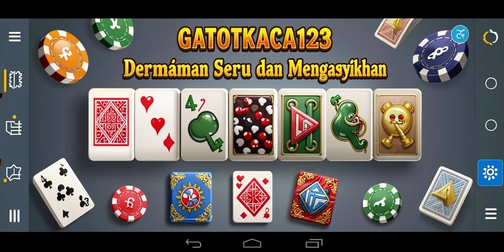 Screenshot GATOTKACA123 menampilkan gameplay domino yang seru dan interaktif.