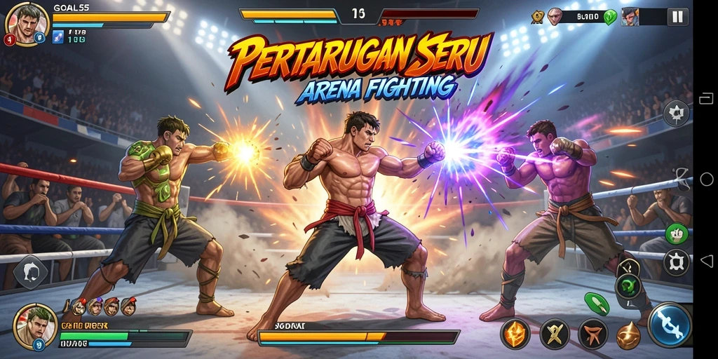 Gameplay seru dalam pertarungan epik di arena GOAL55.