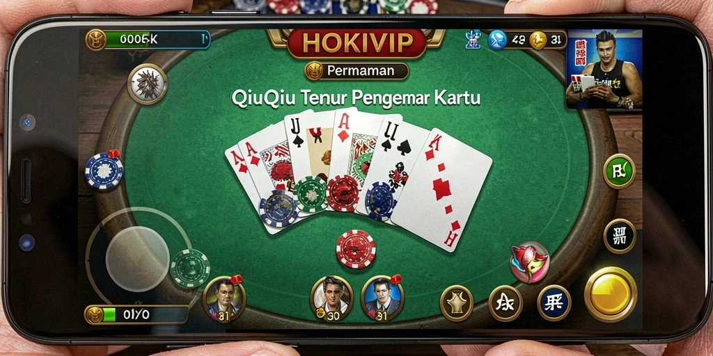 Screenshot HOKIVIP menampilkan gameplay QiuQiu yang menarik.