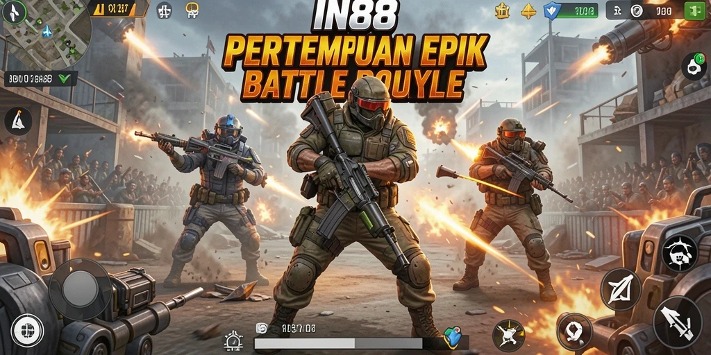 Gameplay seru dari IN88 dengan pertempuran intens Battle Royale.