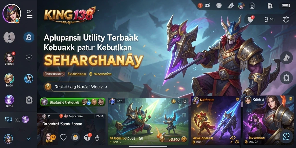 Tampilan antarmuka aplikasi KING138 yang user-friendly dan sederhana.