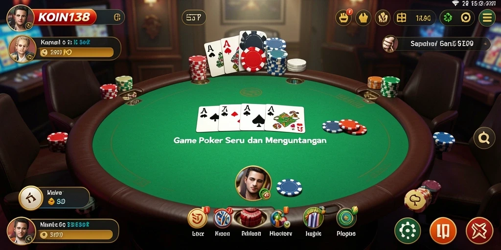 Tampilan gameplay menarik dari KOIN138 dengan grafis yang memukau.