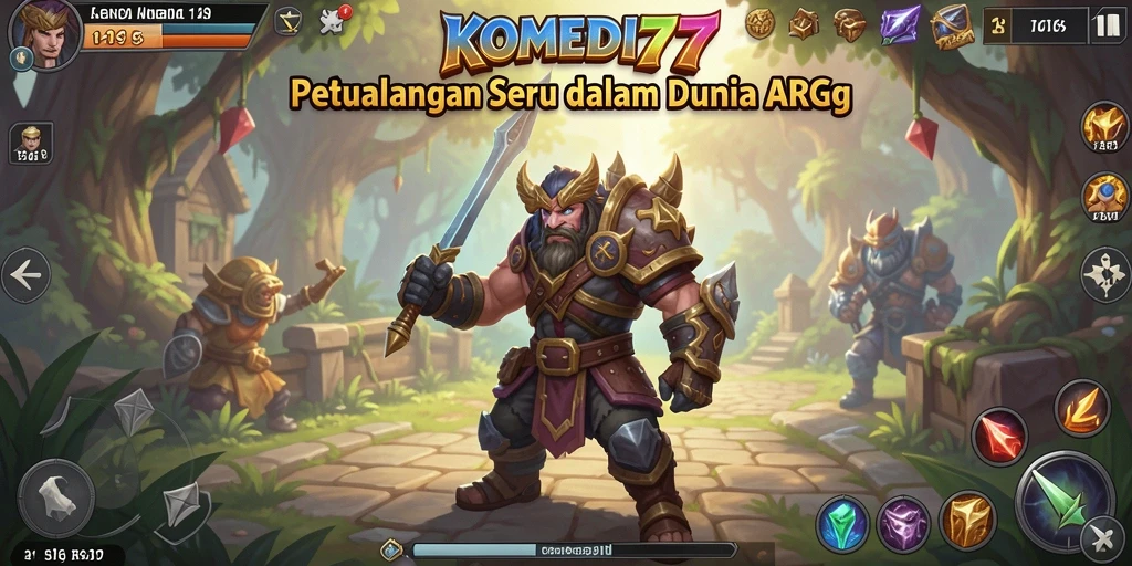 Tampilan gameplay seru dan penuh aksi dari KOMEDI77.