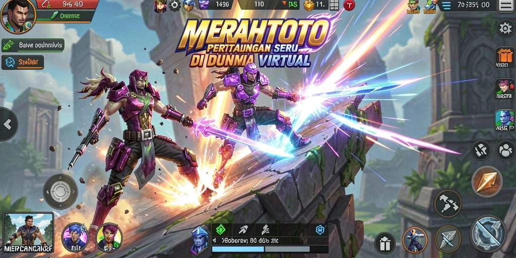 Gameplay seru dengan pertarungan yang mendebarkan di MERAHTOTO.