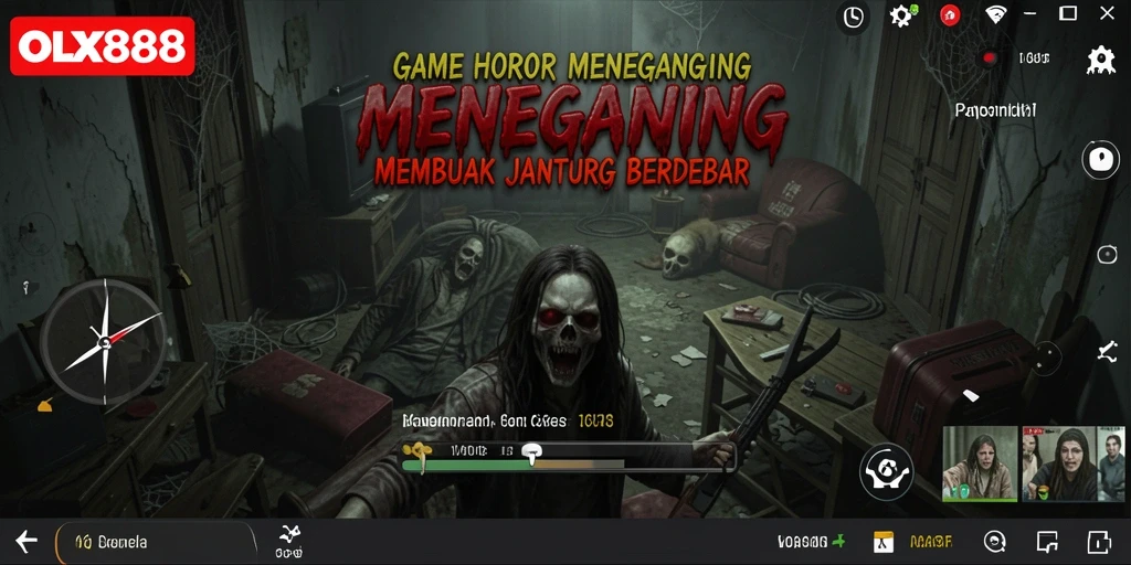 Gameplay OLX888 dengan nuansa horor yang mencekam.