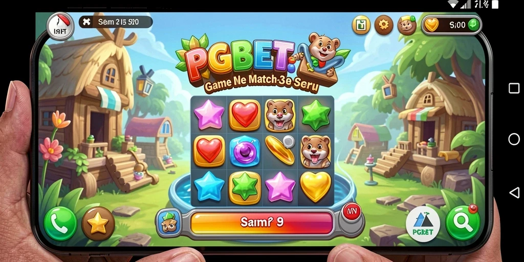 Tangkapan layar PGBET menunjukkan gameplay Match-3 yang menarik dan interaktif.