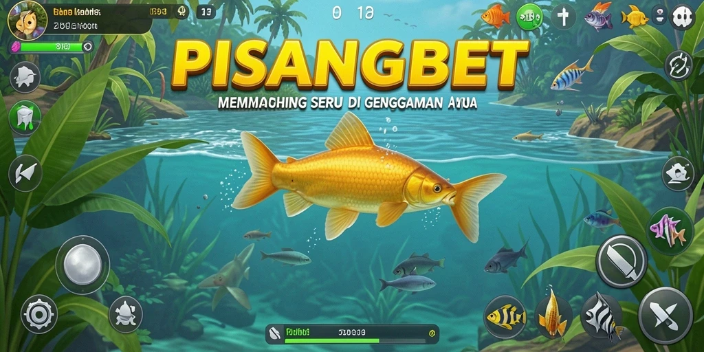 Tampilan gameplay PISANGBET menampilkan keseruan memancing yang menggembirakan.