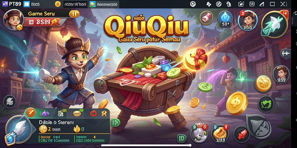 Tampilan gameplay QiuQiu yang seru dan menantang di PT89.