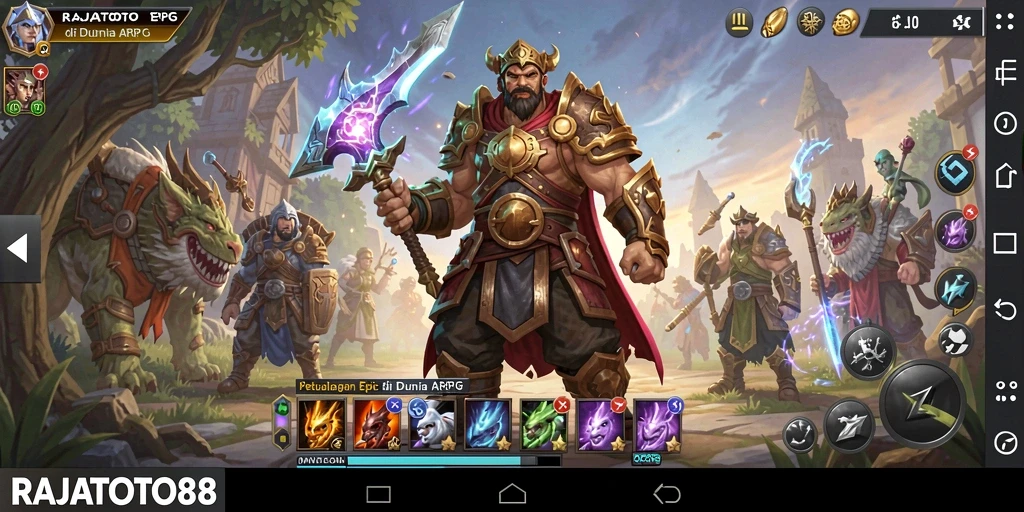 Tampilan menarik gameplay ARPG di RAJATOTO88.