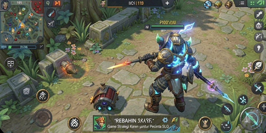 Tampilan gameplay menarik di REBAHIN dengan strategi SLG.