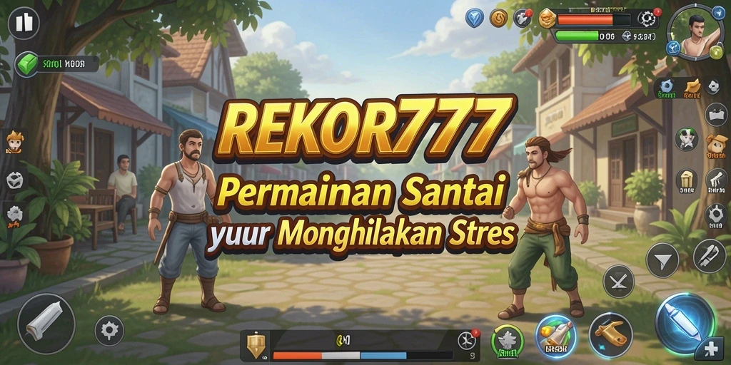 Tangkapan layar utama REKOR777 menampilkan gameplay yang menarik dan ceria.