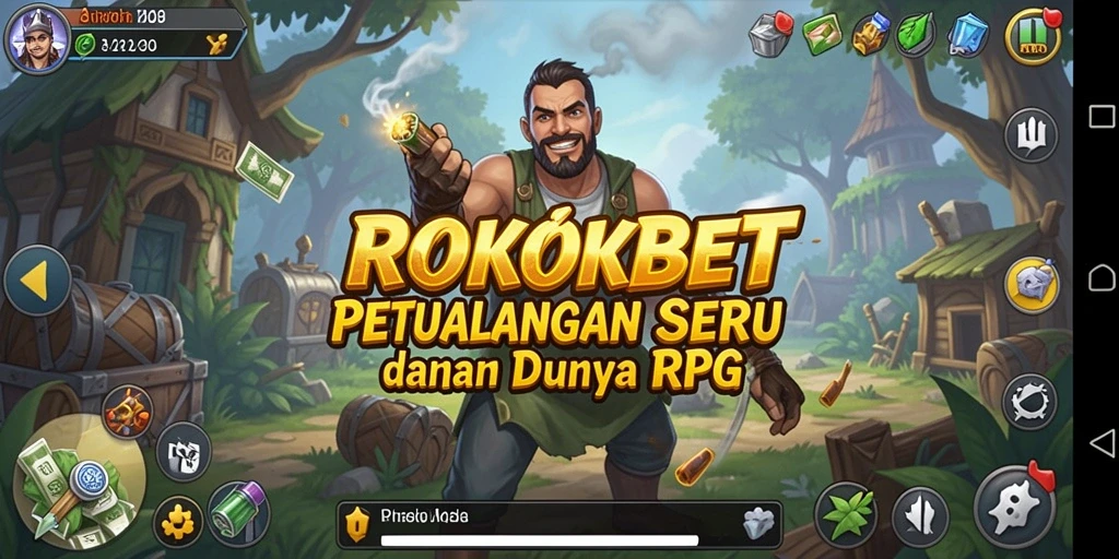 Screenshot utama ROKOKBET menampilkan karakter dalam pertempuran seru di dunia RPG.