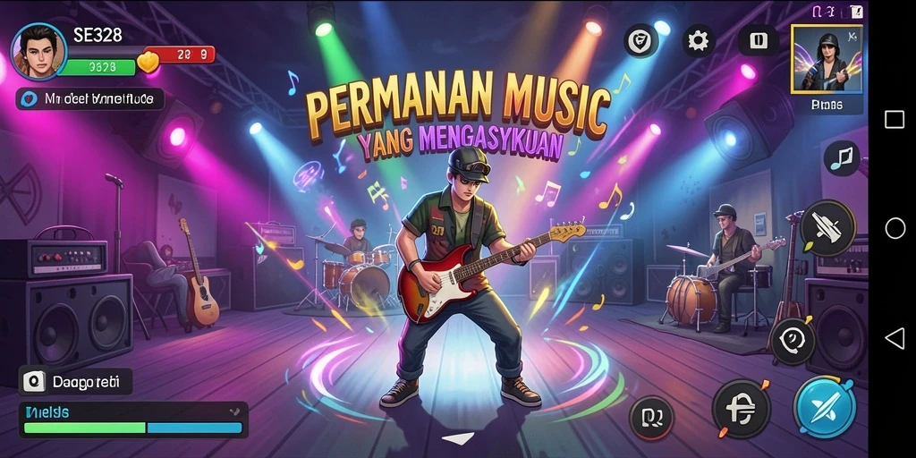 Tampilan gameplay SE328 yang menarik dan interaktif dalam dunia musik.