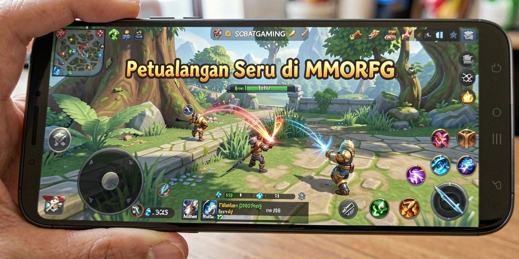 Tangkapan layar menunjukkan aksi seru dalam game MMORPG SOBATGAMING.