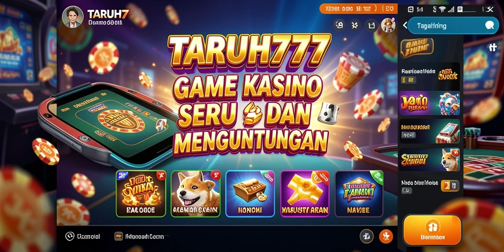 Tampilan gameplay seru di TARUH777 dengan berbagai permainan Kasino.