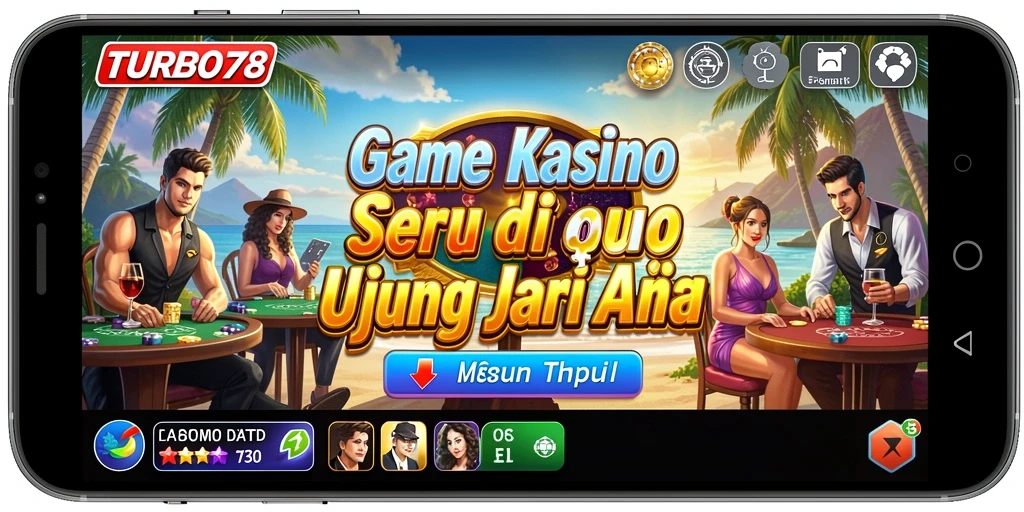 Screenshot gameplay TURBO78 yang menampilkan aktivitas Kasino yang seru.