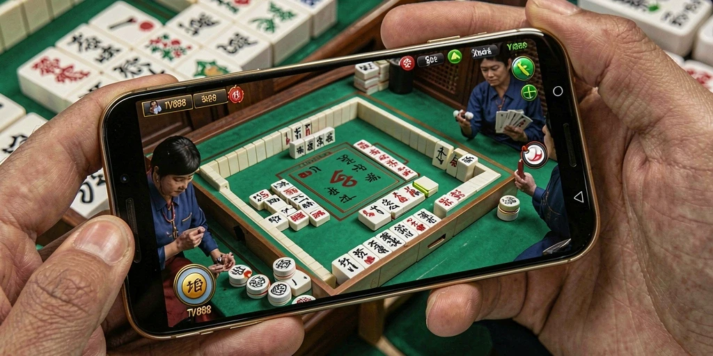 Tampilan gameplay Mahjong yang menarik dan penuh warna.